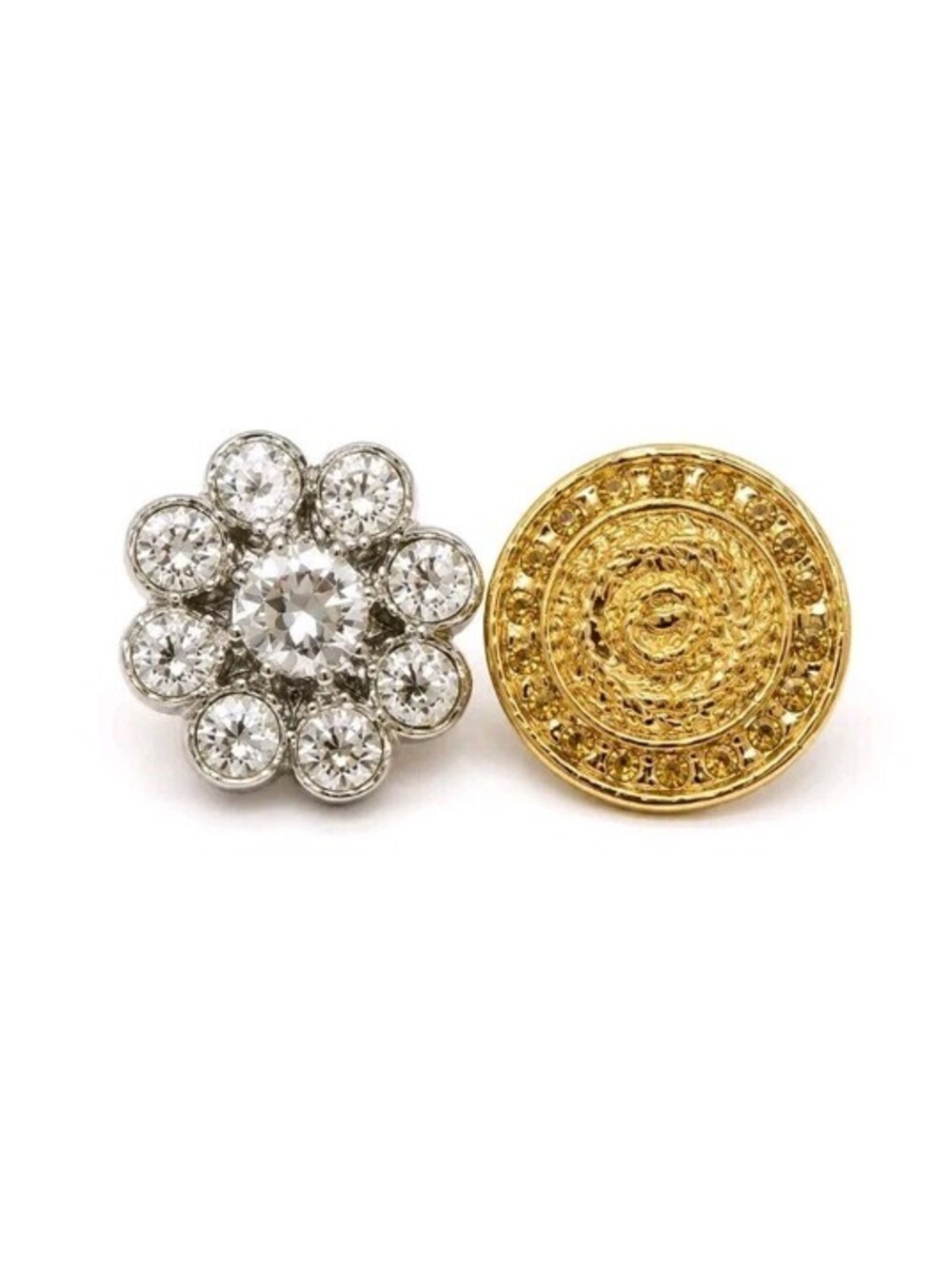 Vintage St John Gold Tone & Rhinestone Replacement Buttons Lot